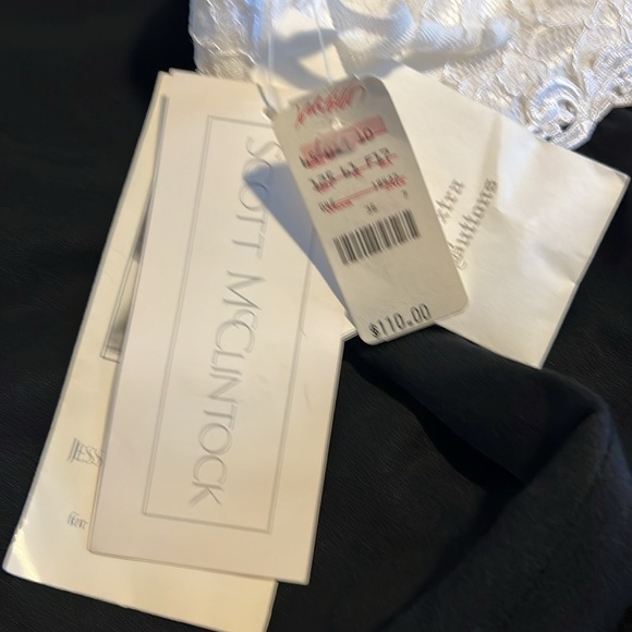 NWT Vintage 90s Scott McClintock Womens Halter Lace Knee Length Formal Dress S1 - Picture 8 of 8